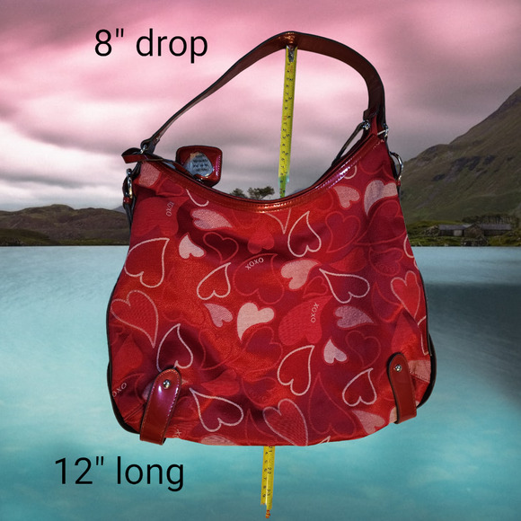 XOXO Bags Xoxo Jacquard Fabric Hobo Bag Pink And Red Poshmark